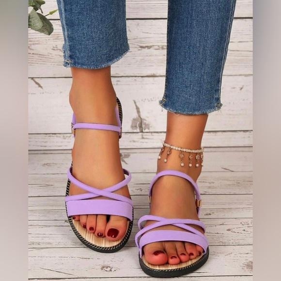New Summer Slingback Purple Sandals - Picture 6 of 6